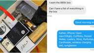 Social media reacts as woman buys N865k box containing iPhone 12 Pro Max and other gifts for lover ahead of Valentine