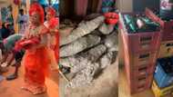 "He paid everything in full": Lady shows array of items her man brought as bride price, video goes viral
