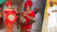 "Bombastic side eyes": Nkechi Blessing's reaction as she gets grabbed from behind by Egungun trends