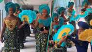 Bride slays in stylish outfit as asoebi ladies showcase elegant styles, video trends