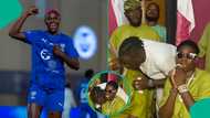 Asisat Oshoala's reaction after male colleague kissed her at party generates buzz: "No be by force"