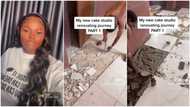 "Did you tell your landlord?" Nigerian lady rents house, tiles everywhere, decorates ceiling in video