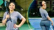 "She wan use yansh blind us": Regina Daniels flaunts stunning figure as she plays tennis