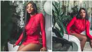 Birthday glamour: Simi marks birthday in daring red ensemble with black boots