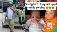 Nigerian lady who is serving corps member shares how she had 4 babies at once