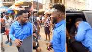 Comedian Sabinus look-alike causes serious commotion as he storms the streets of Aba, video goes viral