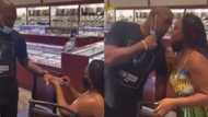 I rather mop River Jordan: Reactions, as lady goes on her knees, proposes to hubby, in viral video