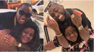 "Friendship like this": Fans gush after Eniola Badmus carries Davido as they recreate fun photo after 10 years