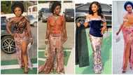 Asoebi fashion: 10 gorgeous ladies attend wedding in jaw-dropping outfits