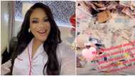 Nkechi Blessing shows off cash received on her birthday in new video, says it's over N1.3m