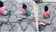 "She's so adorable": Little girl sits on floor in frustration after dad gave her a chore to do, video trends