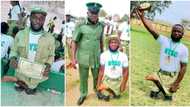 "The work is done": Cute photos emerge as disabled man passes out of NYSC, says no excuses for failure