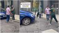 Battle of uncles: Nigerian man & oyinbo argue on the road in London, video stirs reactions