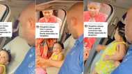 "Na she be real wife": Little girl drags front seat with her mum in hilarious video, says she must sit with dad