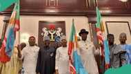 BREAKING: President Tinubu hands APC flags to Ododo, Uzodimma, Sylva