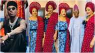 He don marry: Nigerians react as Wizkid shares adorable photos of parents and sister in coordinated outfits