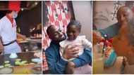 Davido takes daughter Imade on special date to a Chinese restaurant, feeds her sushi in cute video