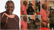 He looks so slim: Nigerians raise voices of concern as Olu Jacobs pays surprise visit to wife on movie set