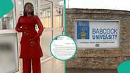 Lady flaunts admission letter, chooses Master's in Babcock University over banking career alone