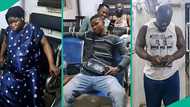 Woman emotional as husband's friends show up at hospital to support her during labour