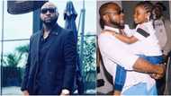 See lovely photos as Davido's daughter Imade follows singer to work