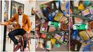 Nigerian man shares the foodstuffs his school in UK gave to him because of COVID-19, photos cause huge stir