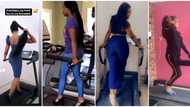 Fans start 'treadmill challenge' after Erica shared a video of herself cat-walking on hers in heels