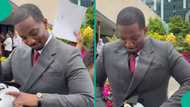 Abroad-based Nigerian man flaunts new degree he bagged, posts video: "Congratulations to me"