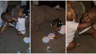 He looks cute: Little girl makes her dad up with paints while he sleeps, her make up skills in video wow many