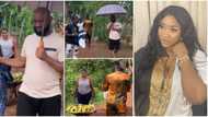 Yul Edochie spotted with Sarah Martins, others on his 2nd wife Judy's new movie set, video stirs reactions