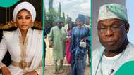 Mercy Aigbe's fun video with Obasanjo amid insecurity elicits mixed reactions: "Use dat opportunity"