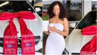 Young lady acquires Mercedes-Benz, shares adorable photos of herself with new whip