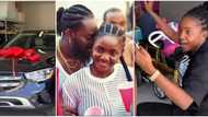 Adekunle Gold embellishes wife with brand new Mercedes Benz, video captures Simi kneeling down to accept it