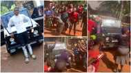 "My Nsukka": Village people celebrate young man who built "G-Wagon", old women gather around his "Benz"
