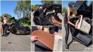 Hermes Edition Pagani: Woman shows off expensive car that has N24.9m beautiful bag in sweet video