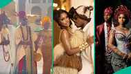 Ooni of Ife graces billionaire Obi Jackson's daughter's wedding: "He come Priscilla and Jux own?"