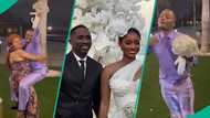 Enioluwa goes wild after catching bouquet at Priscilla's wedding, announces his wedding date