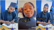 She has courage: Beautiful Nigerian lady collects man's number inside bank, tells him his hand is soft