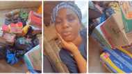 "I spent N180k today": Nigerian lady goes shopping in market, shows items she bought with N180,000