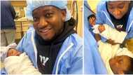 “Our election baby”: Comedian Ajebo and wife welcome 3rd child, congratulations pour in from fans