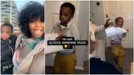 Nigerian kid runs around in joy after getting admission into UK nursery school, family celebrates