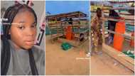 Nigerian lady opens small gas shop for herself, praises God for the blessing