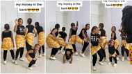 "Omugwo go plenty": Sweet moment Nigerian mum of 5 girls danced with them, video goes viral