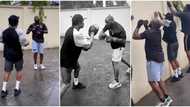 Davido throws heavy punches, sweats profusely as he returns to gym after six months away