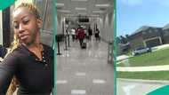 Nigerian lady finally fulfils dream of leaving country to America, video shows relocation journey