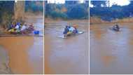 "It can never be me": 4 courageous ladies use flat wood to cross flooded river, video goes viral on TikTokk
