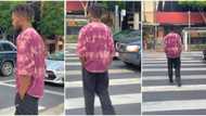 I will try it in Lagos: Singer Johnny Drille reacts in amazement as American drivers stop for him to cross the road