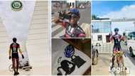 Nigerian student, 22, travels from Bayelsa to Lagos in 3 days with only a bicycle, he crossed over 6 states