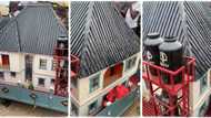 "He is a genius": Nigerian boy constructs prototype of mansion that looks like real house, video goes viral