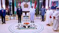 Yanzu Yanzu: Buhari ya shiga ganawar sirri da shugaban bankin Afirka (Hotuna)